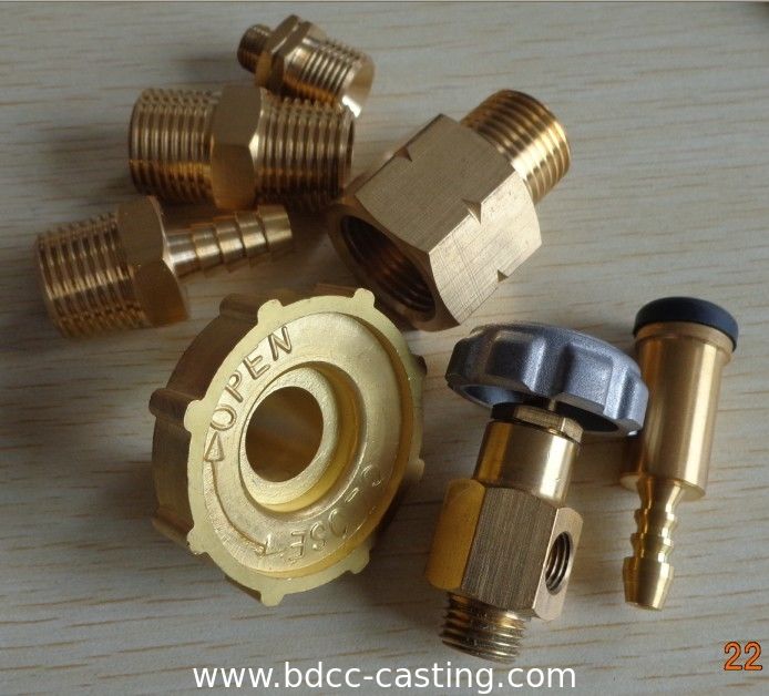 CNC machining brass connectors,  made in China professional manufacturer